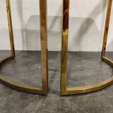 Vintage brass dining room set by Belgochrom, 1970s