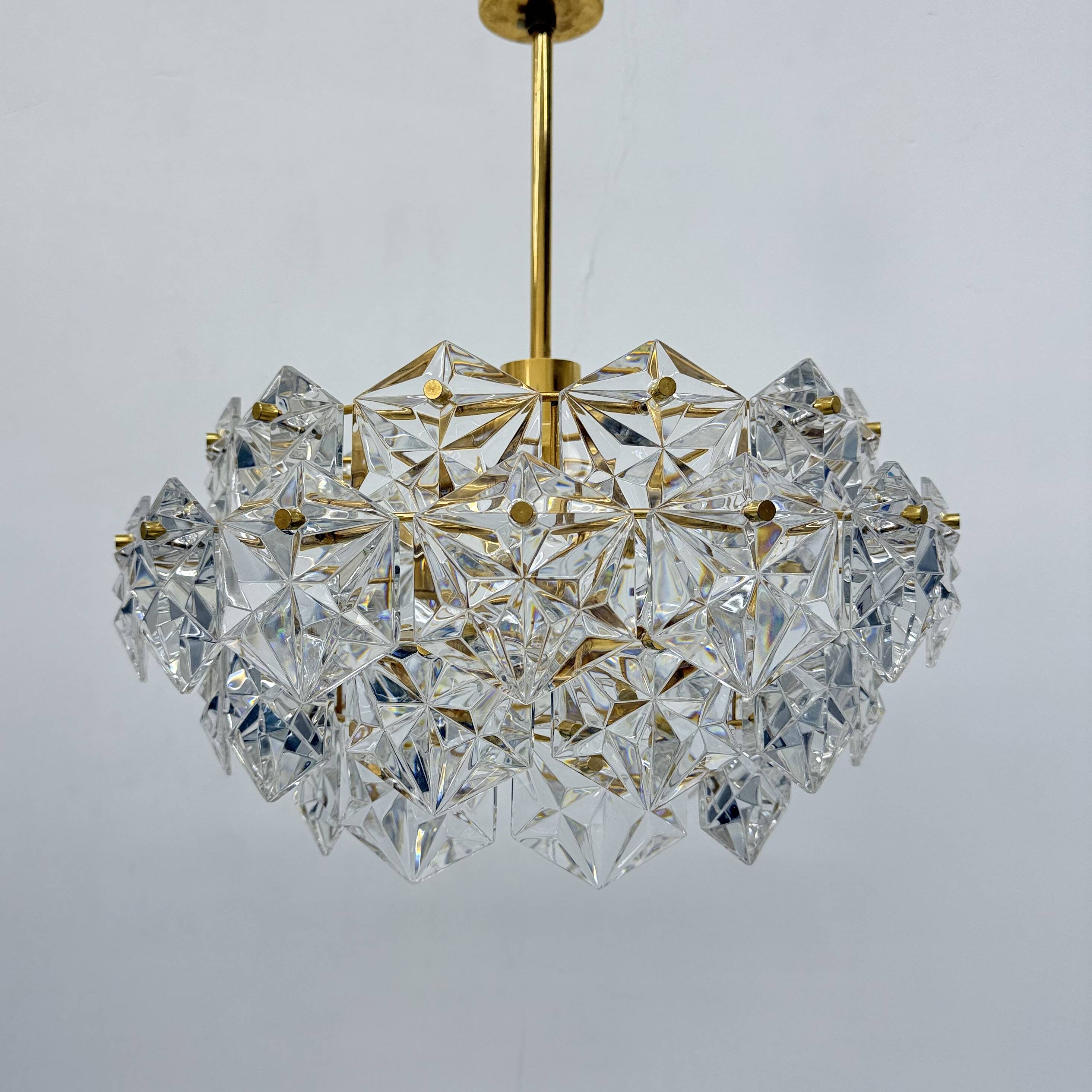 Kinkeldy chandelier with crystal , 1970s