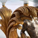Vintage gilt wood mermaid coffee table, 1960s - Italy