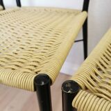Set of 4 vintage dine chairs made in italy in the 1970s / mid century outdo