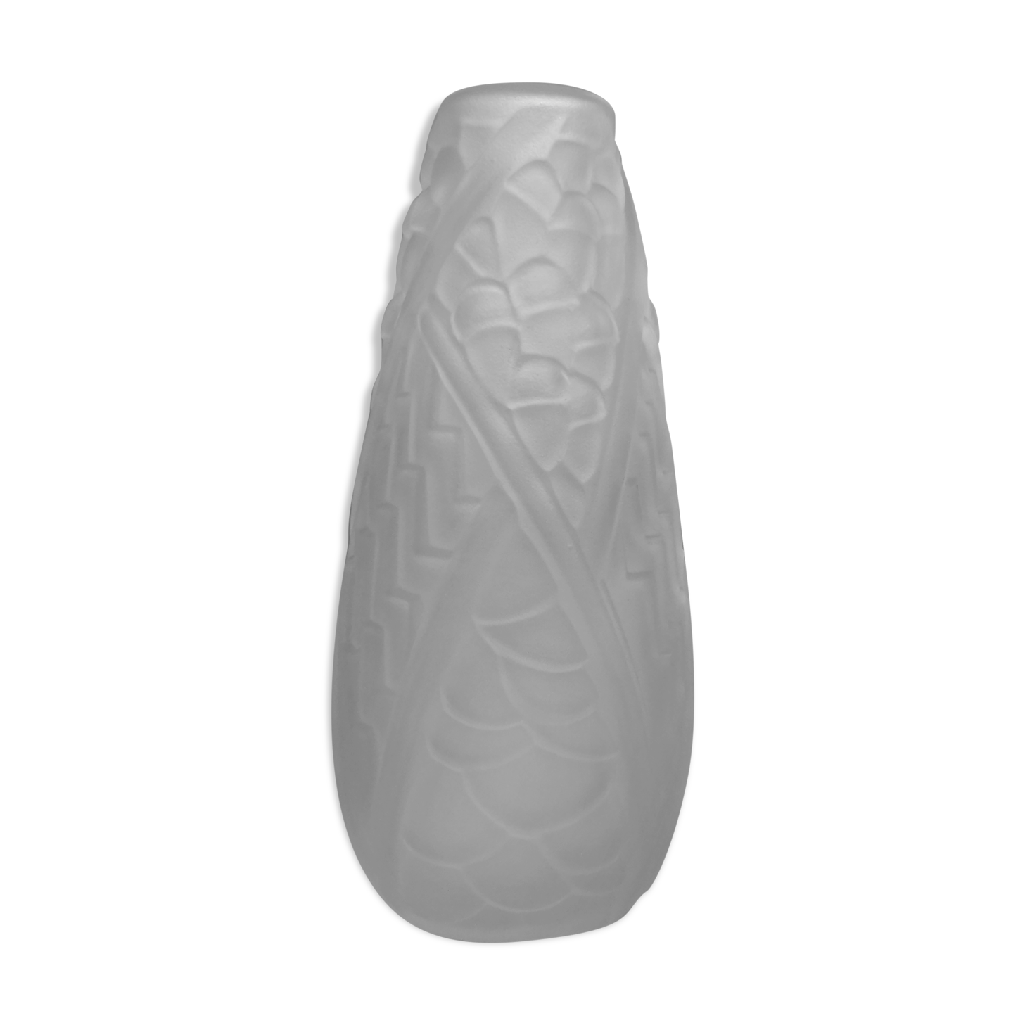 Vase art deco pressed glass