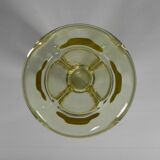 Art Deco thick glass vase with folded edge, 1950s
