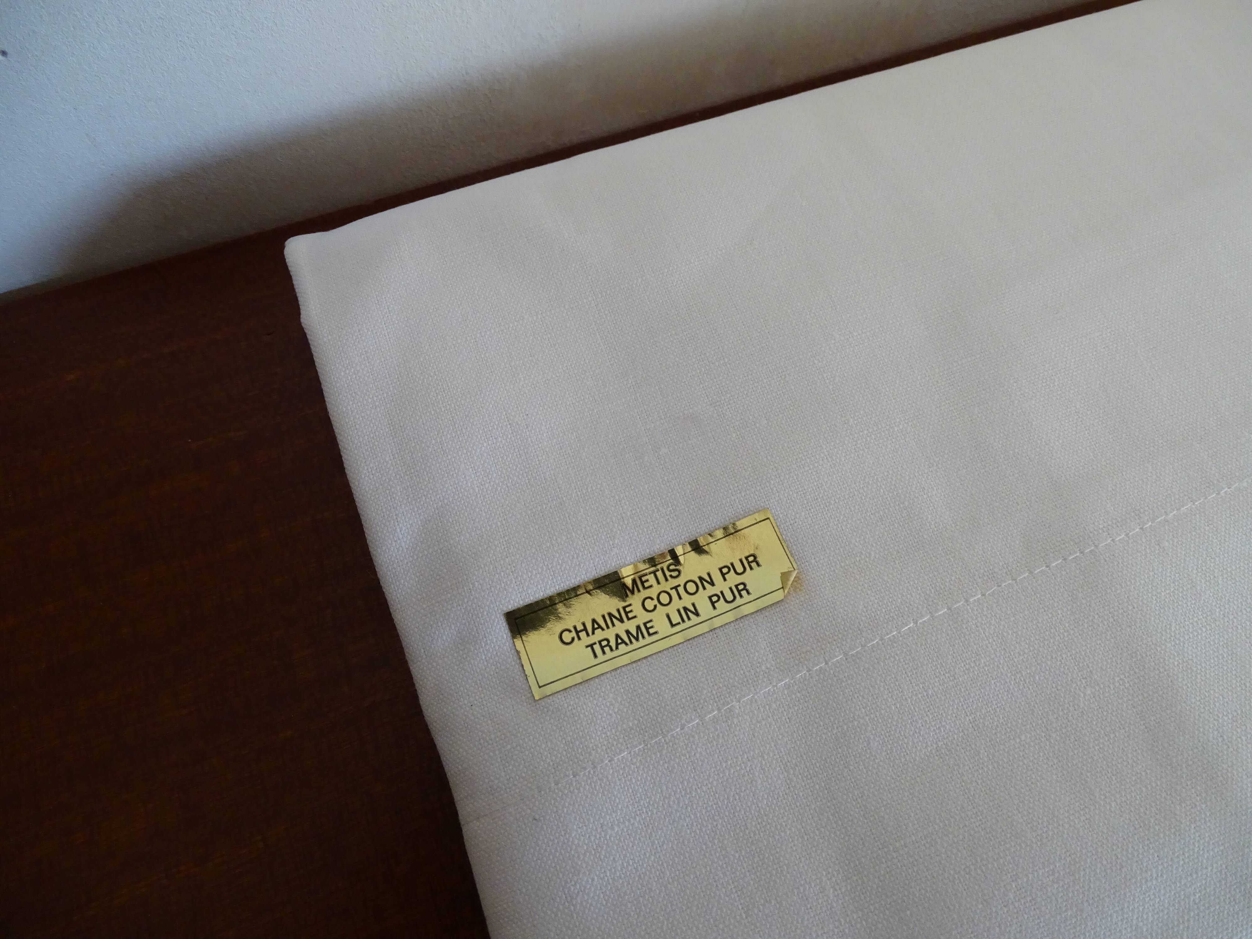 Flat sheet pure weft linen cotton 310 x 220 new period labels