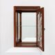 French Art Deco Oak Cabinet with Beveled Leaded Glass, ca. 1920