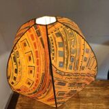 Large 1980s Lamp with Crystal Base/Vase/Handcrafted Lampshade - Unique Piece