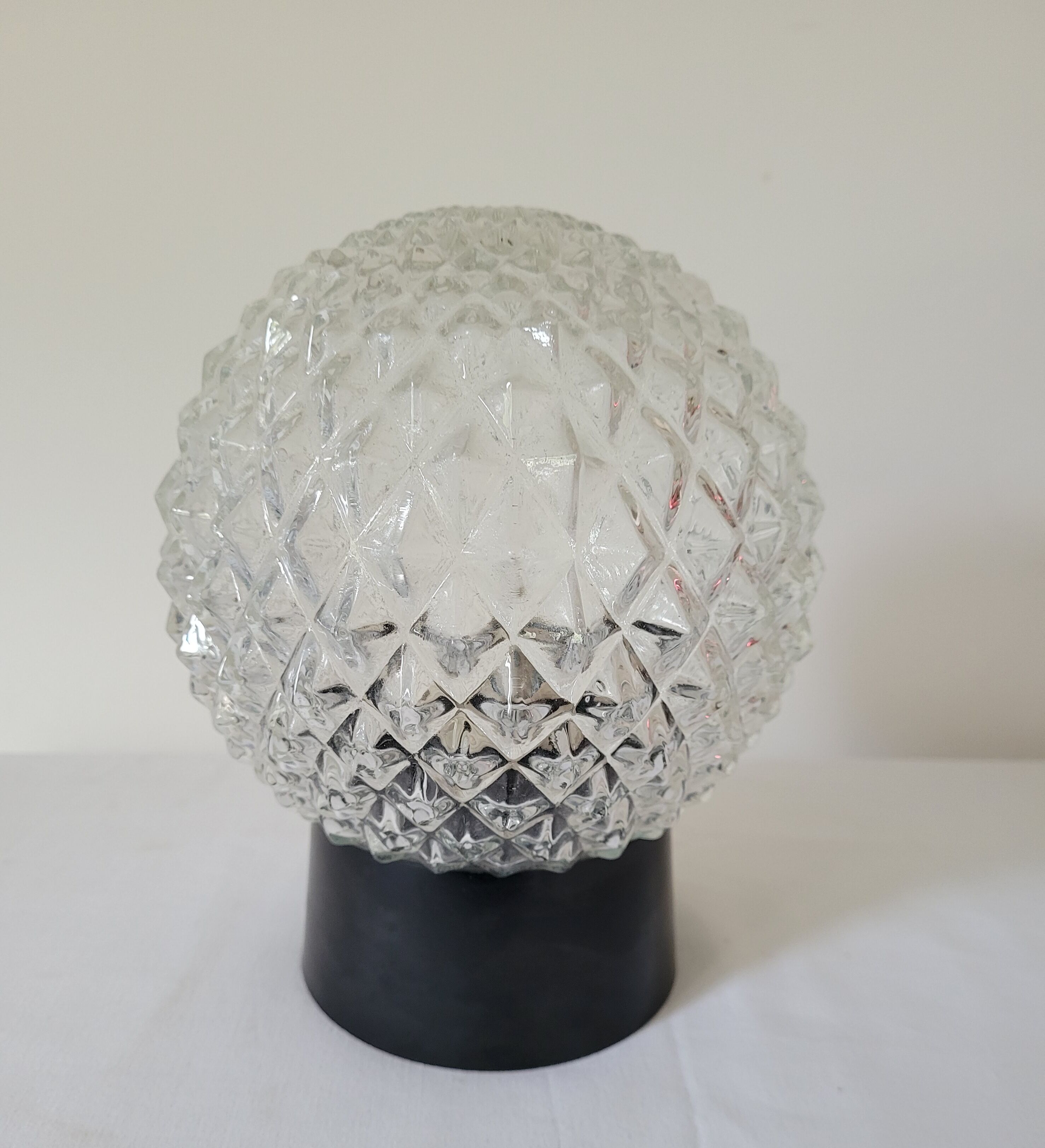 Glass ceiling lamp and bakelite RZB Leuchten