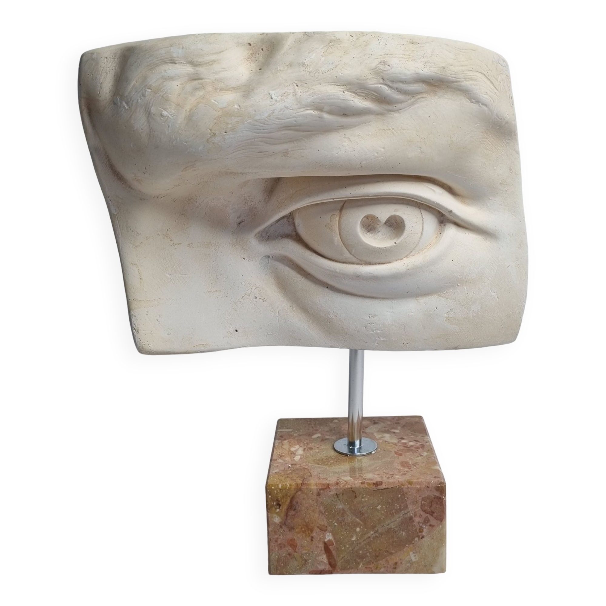 Eye of Michelangelo's "David", vintage cast after Brucciani, on base, 27 cm