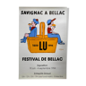 Affiche originale Exposition "Savignac à Bellac" Biscuits Lu 44x66cm 1994