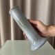 Tall Vintage Studio Pottery Vase – Pale Blue & Brown Glaze
