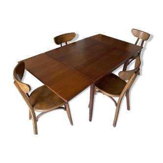 Scandinavian teak table with extensions 1960