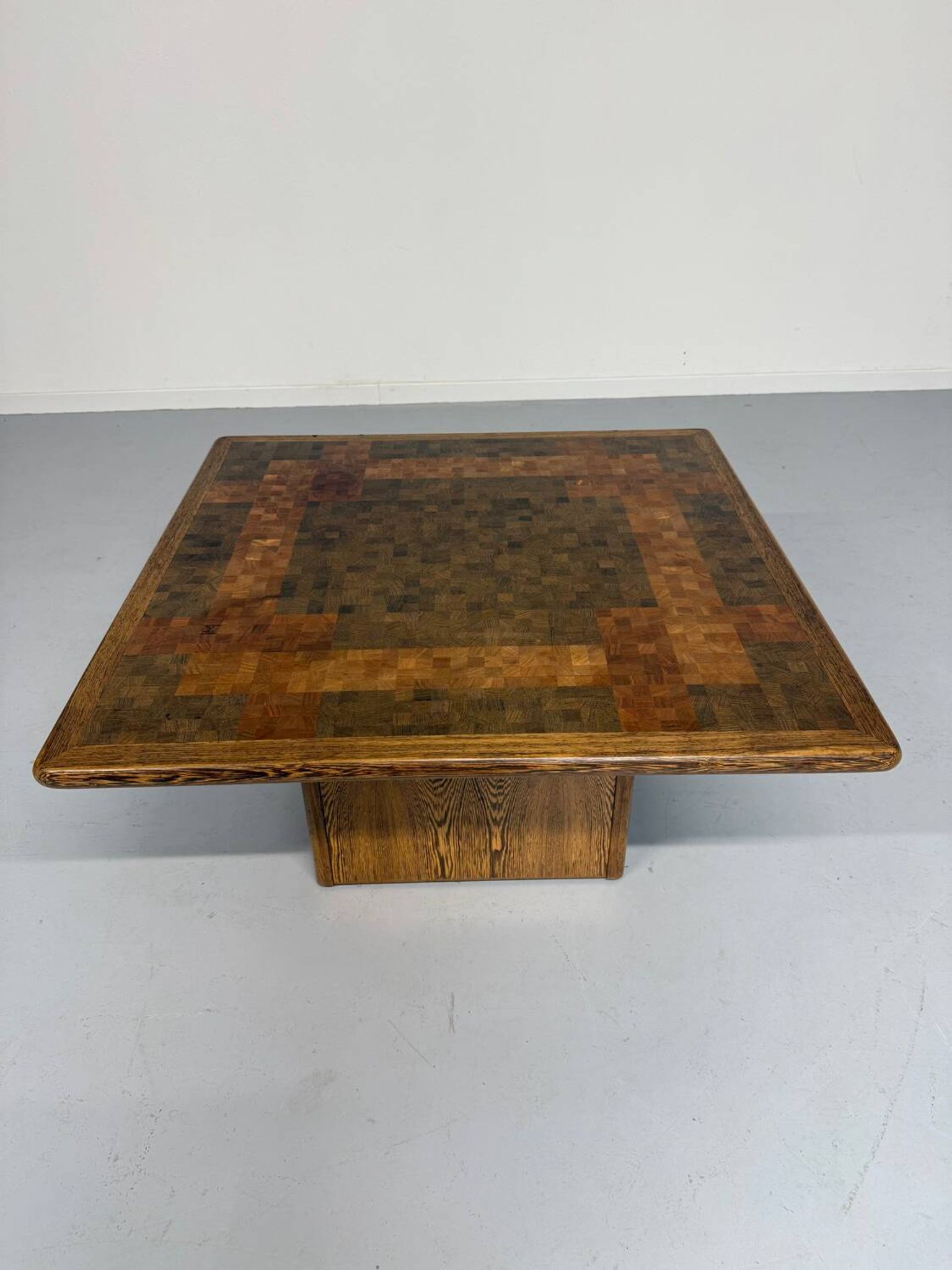 Scandinavian design marquetry wood coffee table by rolf middel and lindum