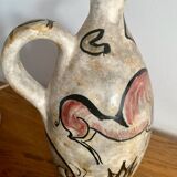 Antique stoneware pitcher – animal rock decoration – around 1900 – Puis style