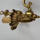 Pair of wall lamps with two lights in Louis XV style bronze