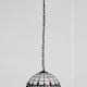 Lampe suspendue en verre teinté de style Tiffany