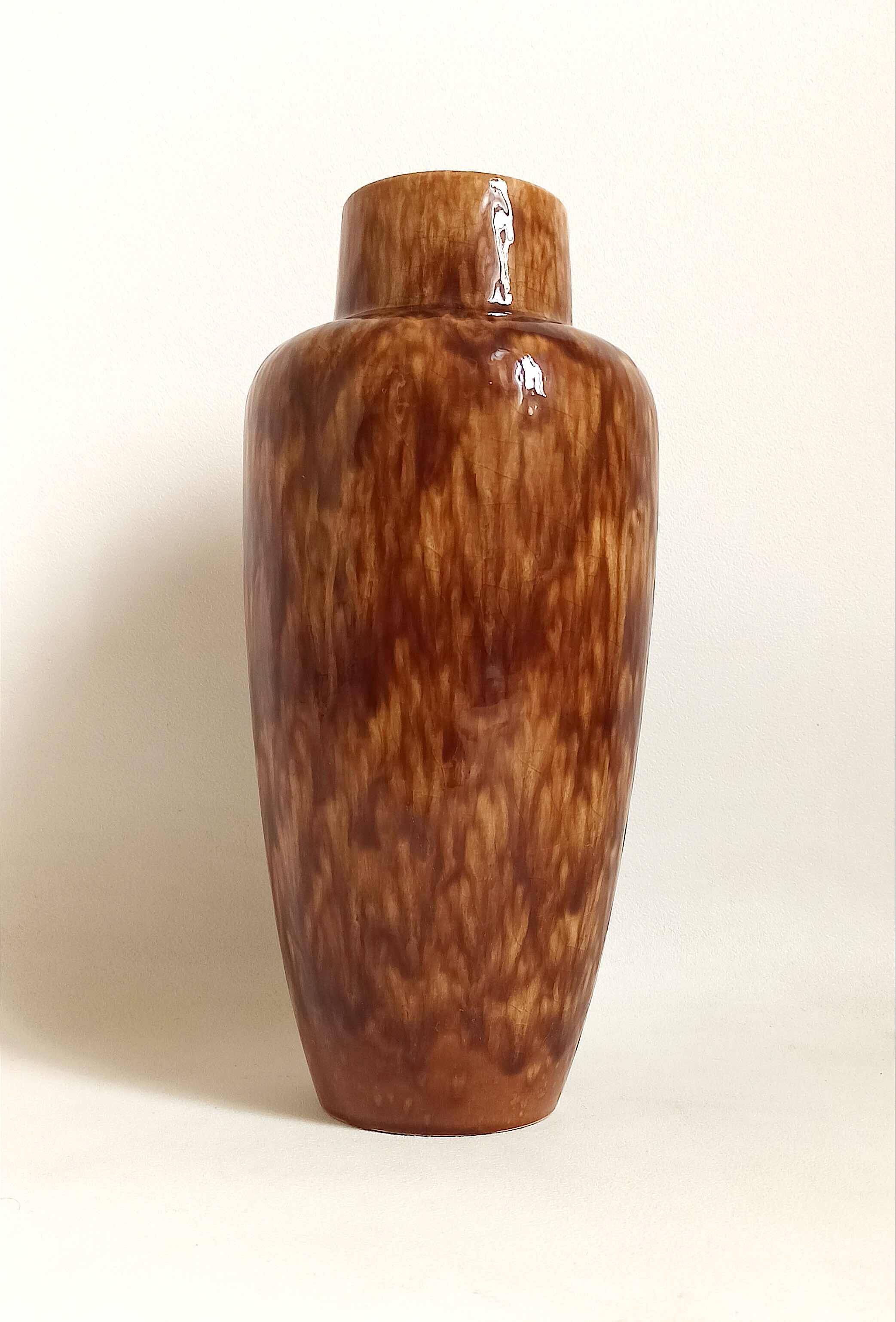West Germany ceramic vase 1970s Height 30 cm