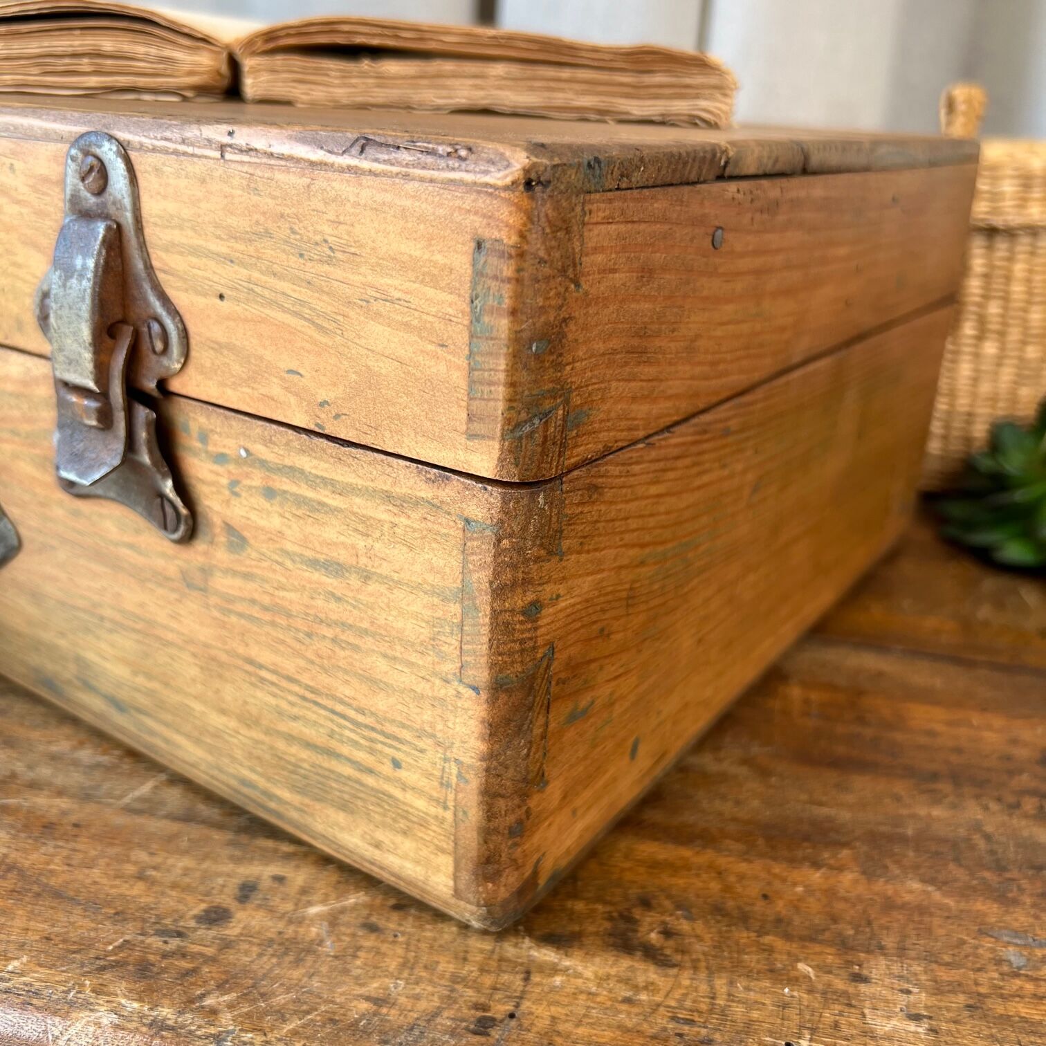 Wooden suitcase