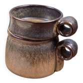 Vintage water butter dish Arts-Ceram Grand Feu – Michel Pointu, Puisaye stoneware from the 1950s
