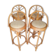 4 high bar stools in rattan vintage ep 1980