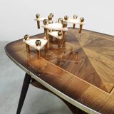 Vintage fifties wooden side table 'Art deco style'