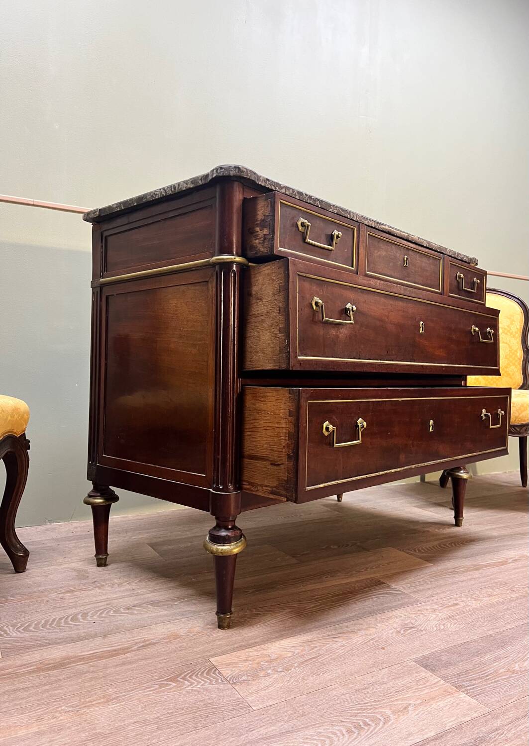 Commode En Acajou D’époque Louis XVI XVIII Eme Siècle