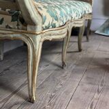 Painted and gilded wooden bench, Venice, 18th century