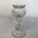 Old glassware, small 19th century Provençal lace-making night light lamp