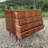 Dresser 4 drawers in varnished veneer