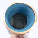 Postmodern Colorful Chinese Jingfa Cloisonné Vase with Brass Base