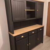 Black and wooden sideboard