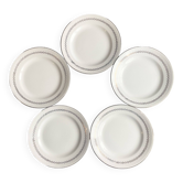 Sarreguemines Dubarry earthenware dessert plates