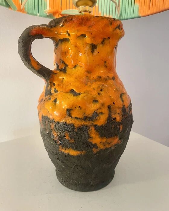 Wireless vase lamp from West German Pottery – Fat Lava jug | Pop Weave Collection