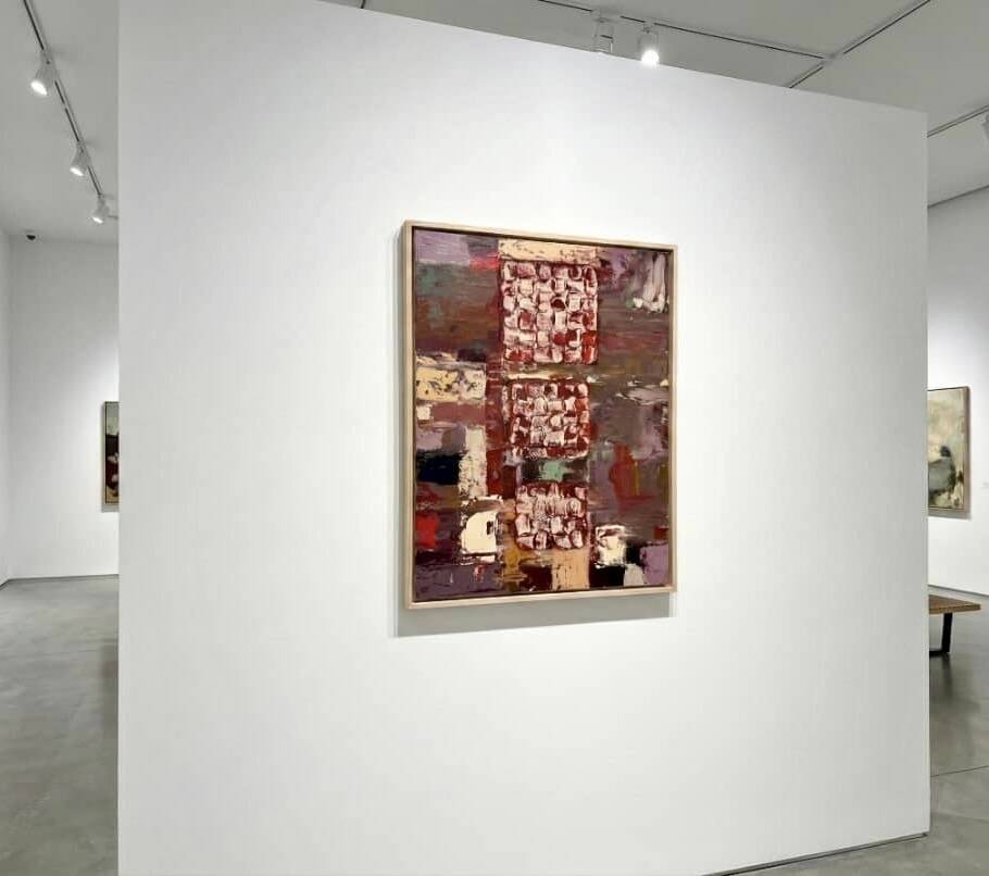 Abstract Urban Art – ‘Urban Breath’ – Contemporary Red & Purple textur