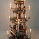 19th century handmade Christmas pyramid – rare and beautiful German folk art piece