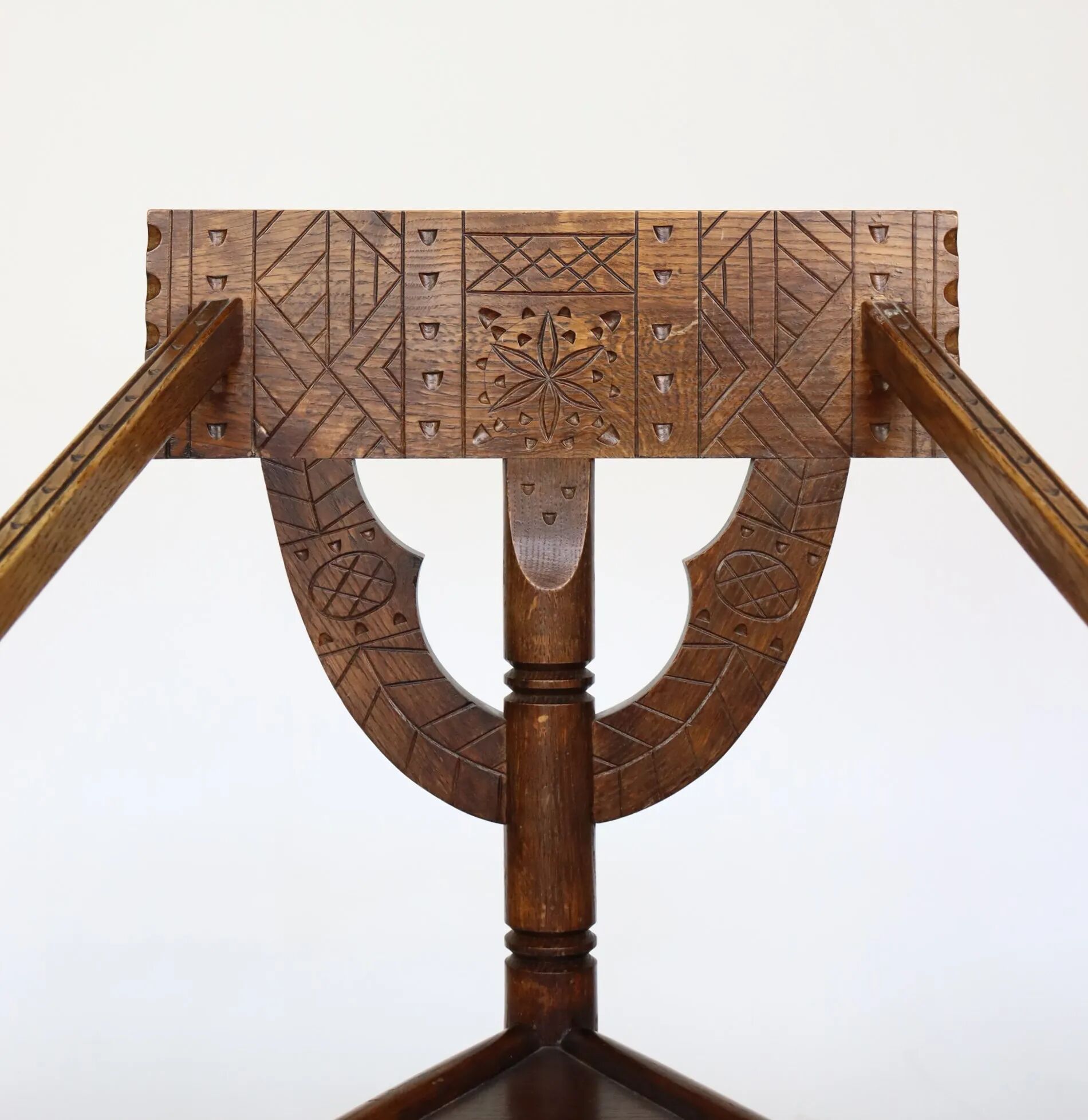 Traditional Swedish carved chair "Monkstol"