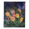 Oil on canvas still life with flowers by Ligo Bart 20th century
