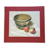 Tableau Pastel jarre et pommes