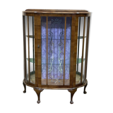 English walnut showcase from the 1930s