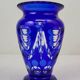 Cobalt blue crystal vase, Czechoslovakia
