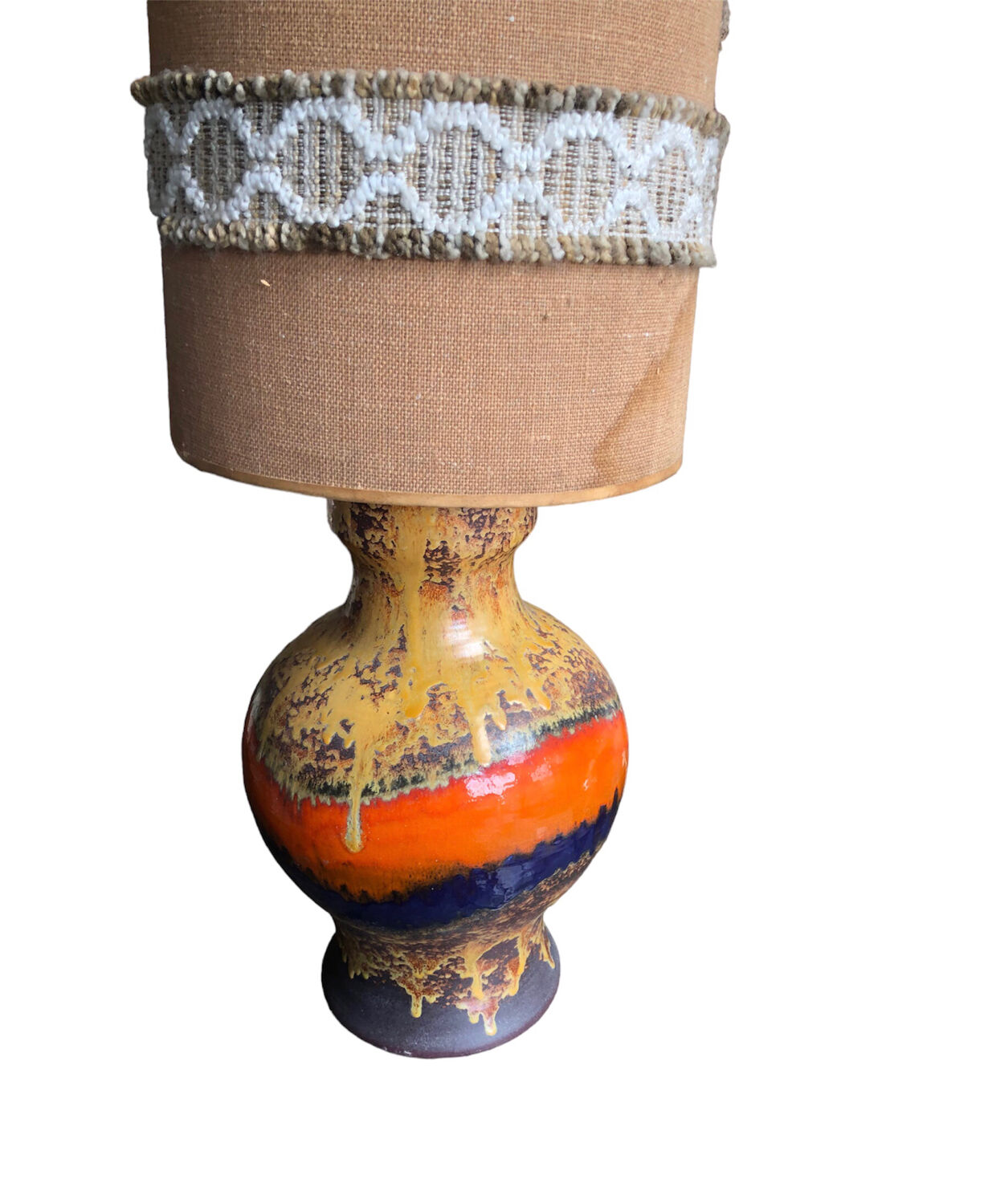 Lampe de sol céramique 1950 vintage