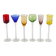 Set of 6 multicoloured liqueur glasses, designed in the 1970s.
