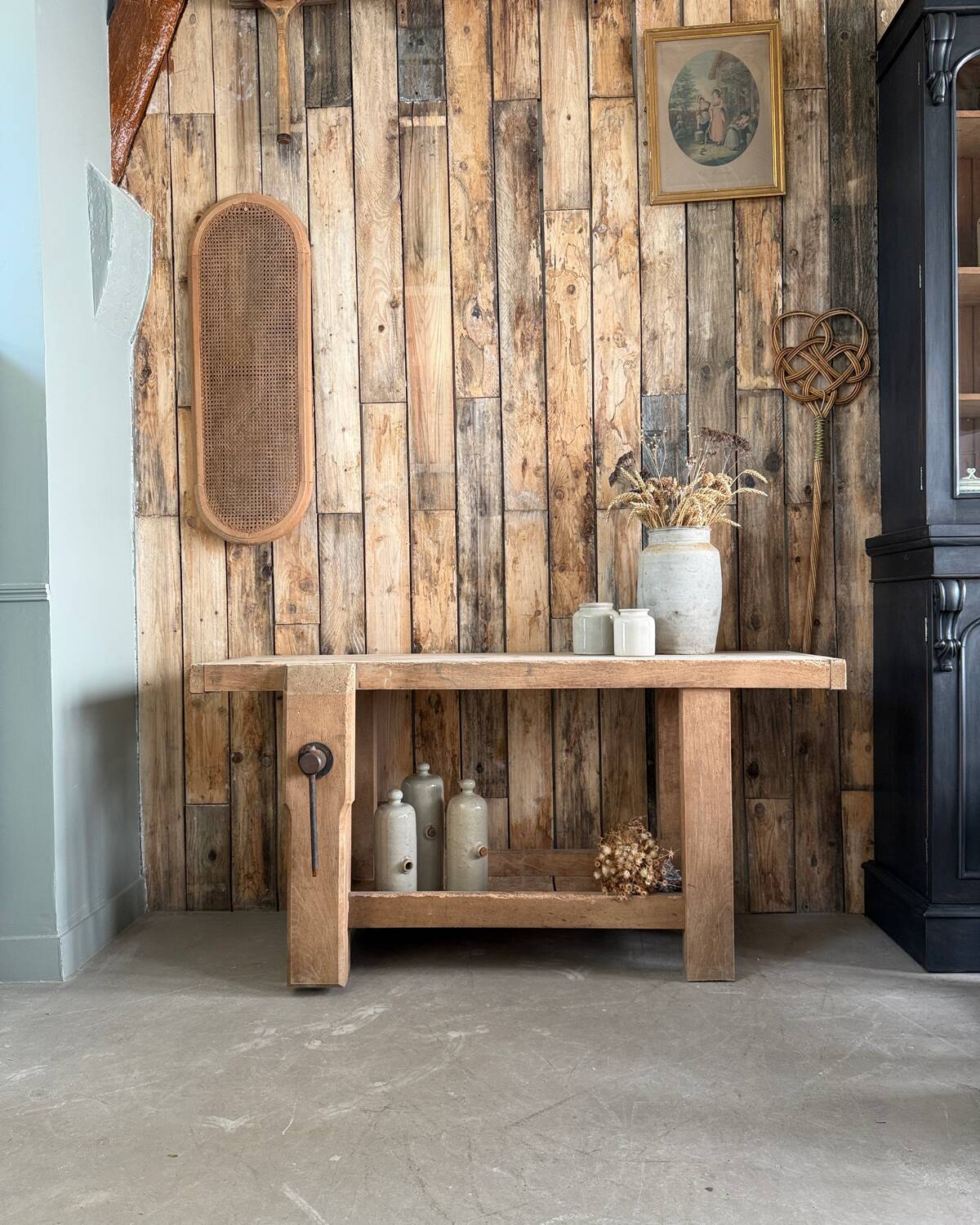 Renovated old workbench