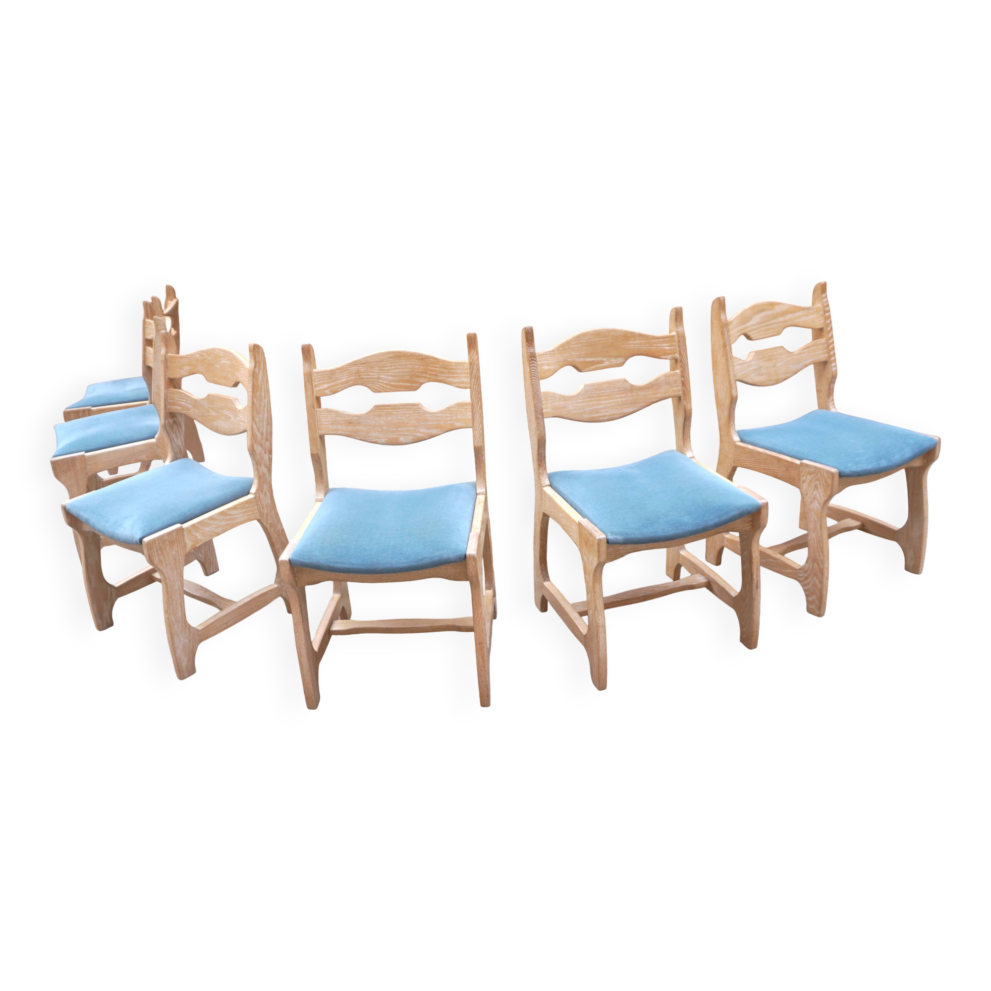 Chairs (x6) Guillerme & Chambron mod. “Lorraine”
