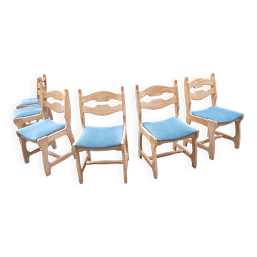 Chaises (x6) Guillerme & Chambron mod. "Lorraine"