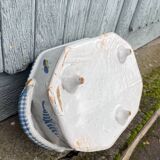Rouen earthenware planter/cooler with flowers and foliage, 18th century