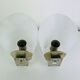 Pair of 1950s striped plastic wall lights.