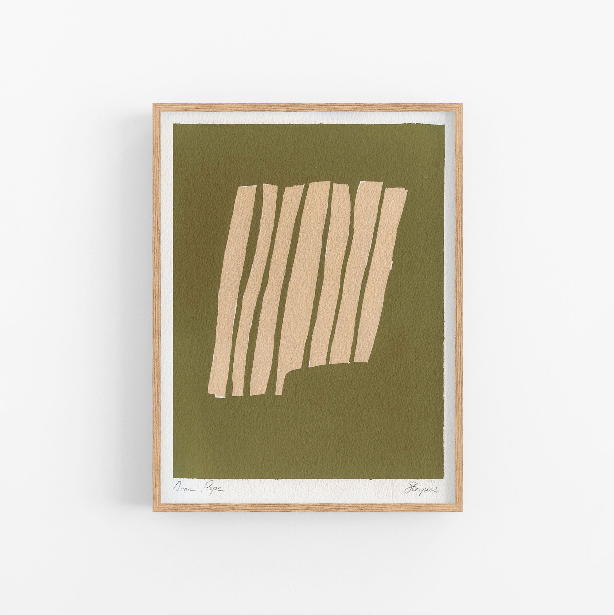 Original gouache painting "Stripes"