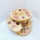 French pink ceramic swivel coffee table by Georges Pelletier, 1960s.