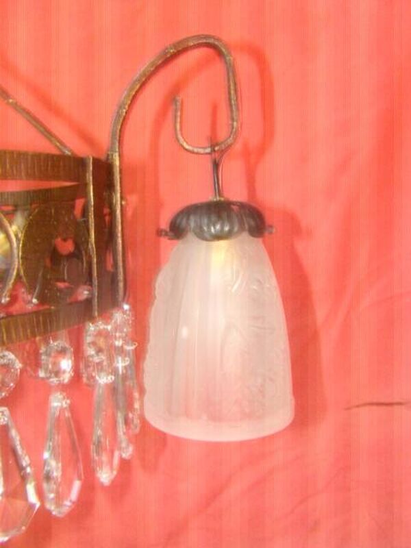 Lustre en fer forgé époque ''art-déco '' (1925)