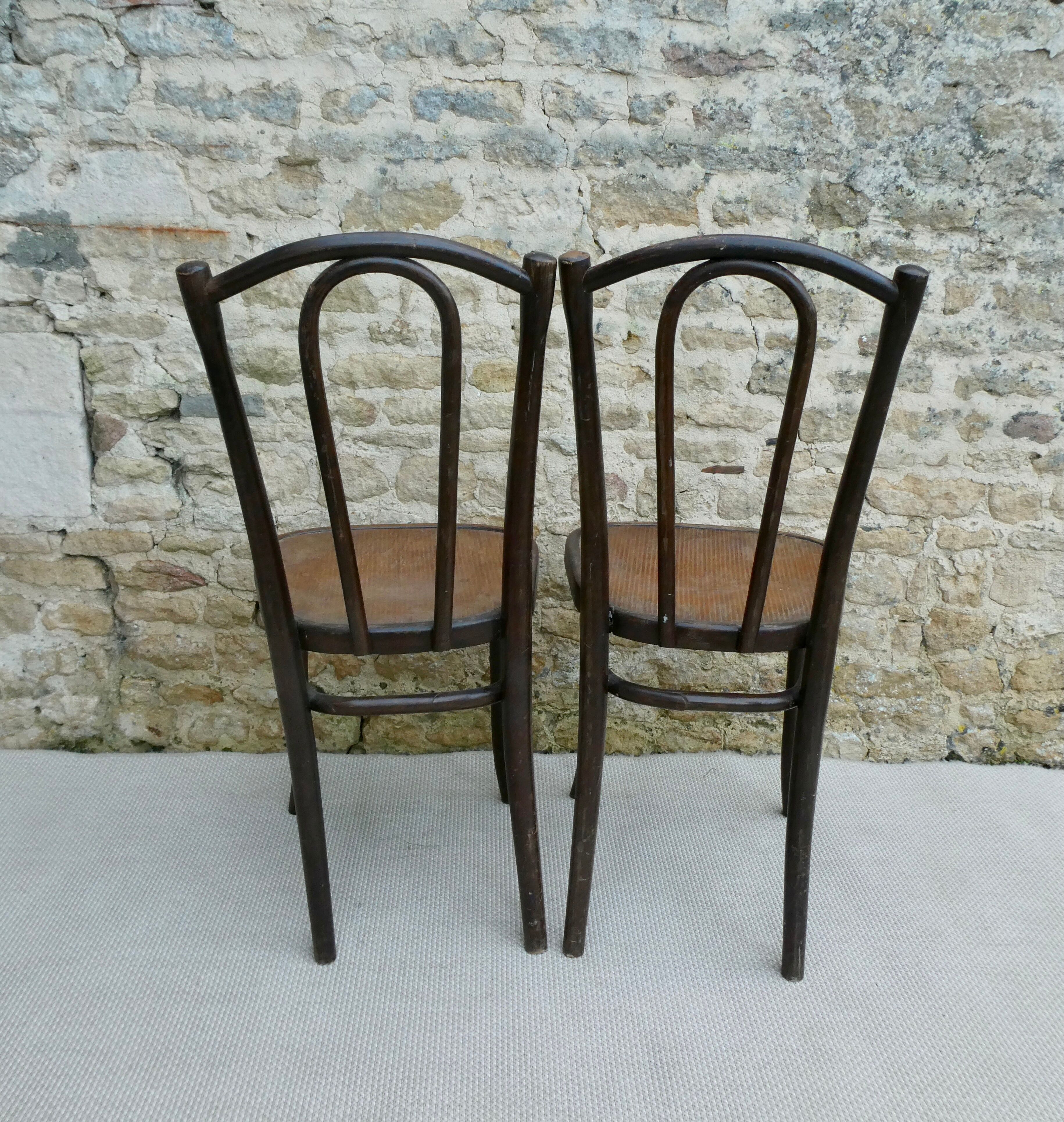 Pair of Thonet bistro chairs