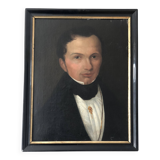 Antique Vintage 19th Century Oil Portrait Painting of a Dutch Gentleman